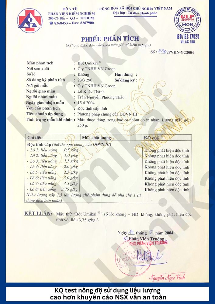 Chứng nhận nguyên liệu vỏ hàu